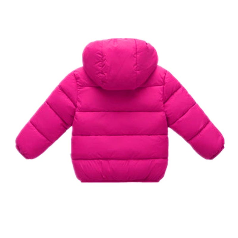 Kimjun Toddler Baby Hooded Down Jacket Boys Girls Kids Thicken Warm Winter Coat Outerwear 1-7t (Rose, 18-24 Months) - Image 2